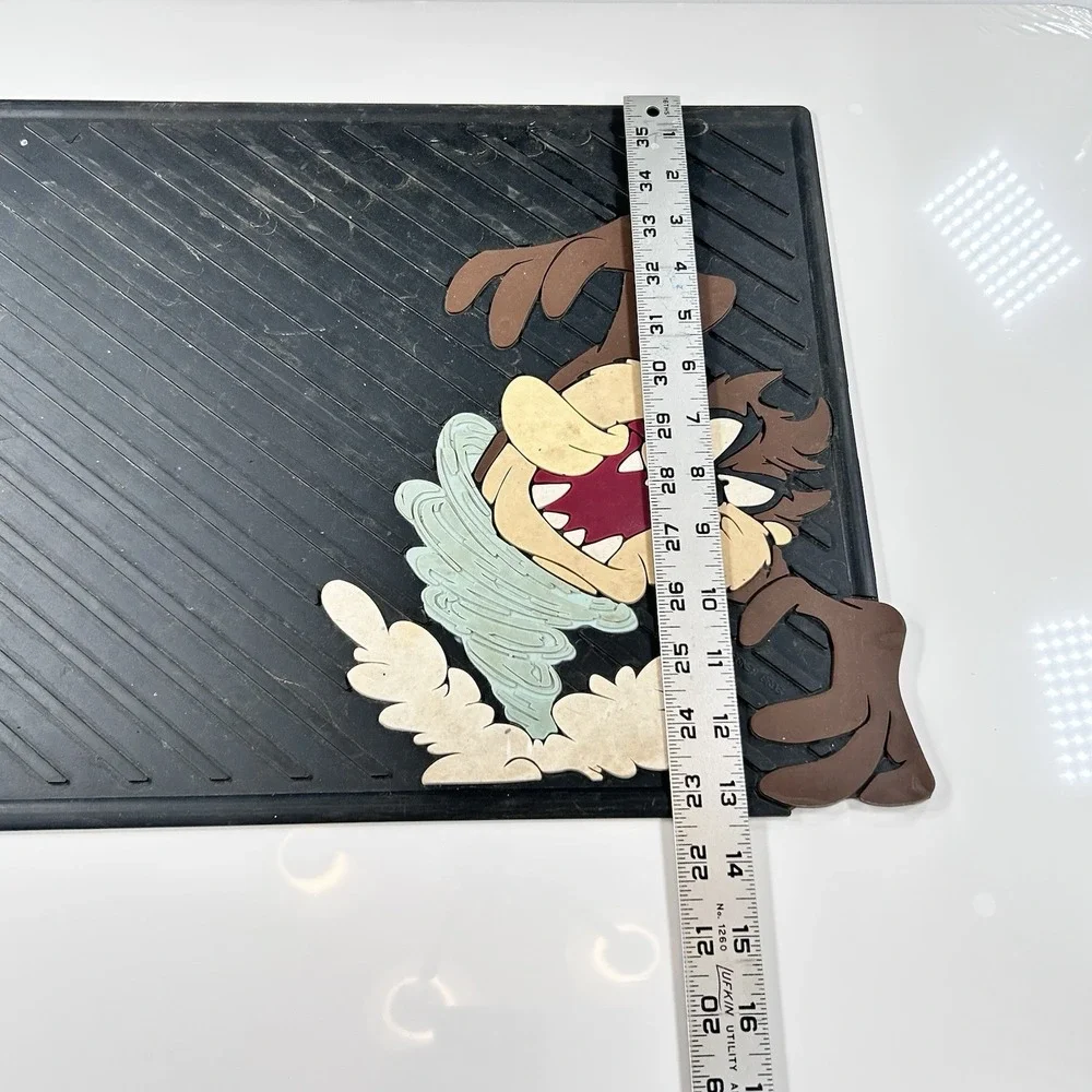 VTG '94 PlastiColor Looney Tunes Taz Tasmanian Devil Rubber Floor Mat 14x17 GUC
